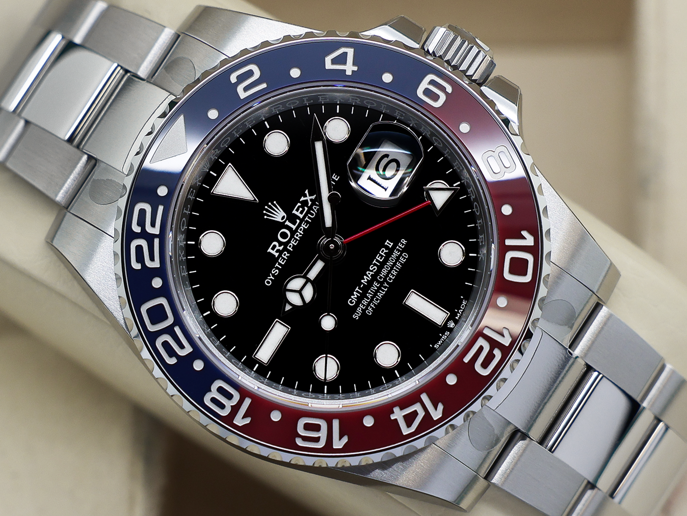 GENTS ROLEX GENTS ROLEX GMT-MASTER II PEPSI 126710BLRO STAINLESS STEEL UNWORN FULL STICKERS 2025 UK B&P