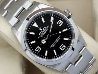 GENTS ROLEX EXPLORER I 36mm 124270 STAINLESS STEEL BLACK DIAL WARRANTY 2024 UK B&P