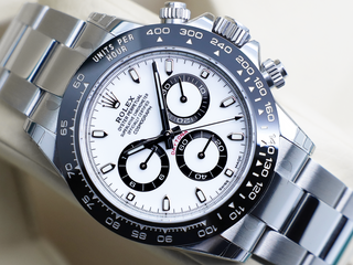 GENTS ROLEX DAYTONA PANDA 116500LN STAINLESS STEEL WHITE DIAL UNWORN FULL STICKERS 2019 UK B&P