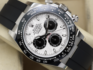 GENTS ROLEX DAYTONA 18ct WHITE GOLD OYSTERFLEX METEORITE 116519LN UNWORN 2023 UK B&P