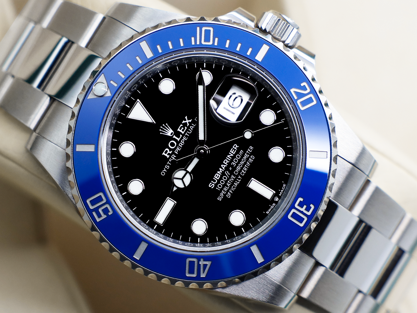 GENTS ROLEX GENTS ROLEX SUBMARINER DATE 41mm BLUEBERRY 126619LB 18ct WHITE GOLD BLACK DIAL WARRANTY 2021 UK B&P