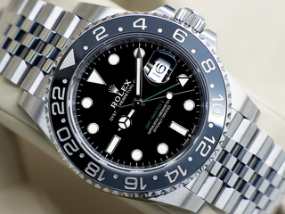 GENTS ROLEX GMT-MASTER II BRUCE WAYNE 126710GRNR STAINLESS STEEL WARRANTY 2024 UK B&P