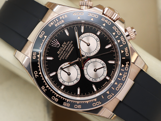 GENTS ROLEX DAYTONA 18ct ROSE GOLD OYSTERFLEX 126515LN BLACK DIAL NEW MODEL WARRANTY STICKERS 2024 UK B&P