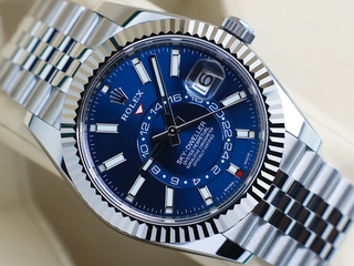 GENTS ROLEX SKY-DWELLER 42mm 326934 STAINLESS STEEL BLUE DIAL WARRANTY 2022 UK B&P