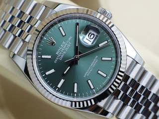 ROLEX DATEJUST 36mm 126234 STAINLESS STEEL MINT GREEN DIAL UNWORN 2026 UK B&P