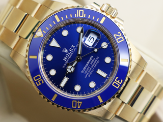 GENTS ROLEX SUBMARINER DATE 41mm 126618LB 18ct YELLOW GOLD WARRANTY 2022 UK B&P
