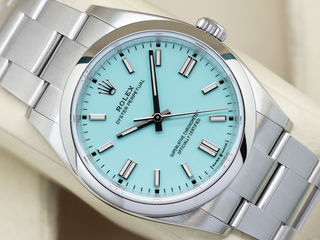 ROLEX OYSTER PERPETUAL 36mm 126000 STAINLESS STEEL TURQUOISE BLUE TIFFANY DIAL UNWORN 2025 UK B&P