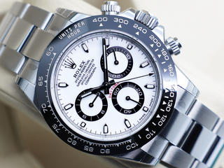GENTS ROLEX DAYTONA PANDA 116500LN STAINLESS STEEL WHITE DIAL UNWORN FULL STICKERS 2019 UK B&P