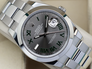 GENTS ROLEX DATEJUST 41mm 126300 STAINLESS STEEL WIMBLEDON DIAL UNWORN 2025 UK B&P