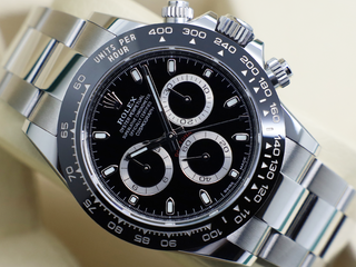 GENTS ROLEX DAYTONA 116500LN STAINLESS STEEL BLACK DIAL WARRANTY 2022 UK B&P