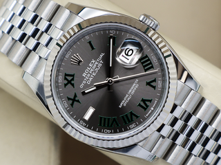 GENTS ROLEX DATEJUST 36mm 126234 STAINLESS STEEL WIMBLEDON DIAL UNWORN 2025 UK B&P