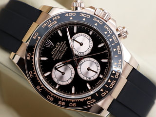 GENTS ROLEX DAYTONA 18ct ROSE GOLD OYSTERFLEX 126515LN BLACK DIAL NEW MODEL WARRANTY 2024 UK B&P