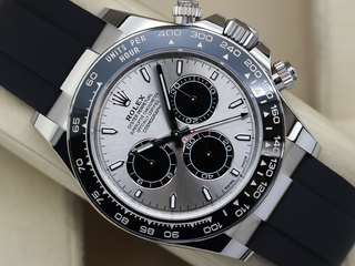 GENTS ROLEX DAYTONA 18ct WHITE GOLD OYSTERFLEX GHOST 126519LN WARRANTY STICKERS 2025 UK B&P