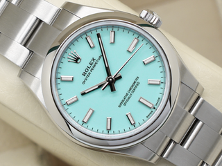 LADIES ROLEX OYSTER PERPETUAL 31mm 277200 STAINLESS STEEL TIFFANY BLUE DIAL UNWORN 2026 UK B&P