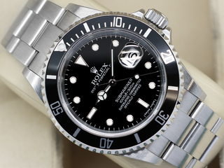 GENTS ROLEX SUBMARINER DATE 40mm 16610 STEEL UNPOLISHED WARRANTY 2006 UK B&P