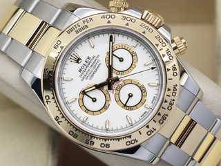 GENTS ROLEX DAYTONA 18ct YELLOW GOLD/STEEL 126503 WHITE DIAL WARRANTY 2024 UK B&P