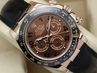 GENTS ROLEX DAYTONA 18ct ROSE GOLD 116515LN CHOCOLATE ARABIC DIAL WARRANTY 2015 UK B&P