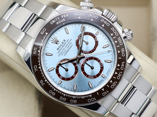 GENTS ROLEX DAYTONA PLATINUM 126506 ICE BLUE DIAL WARRANTY 2025 UK B&P