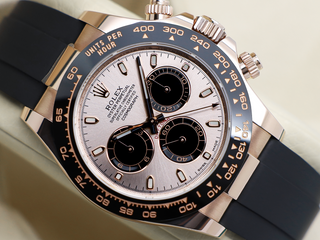 GENTS ROLEX DAYTONA 18ct ROSE GOLD OYSTERFLEX 116515LN SUNDUST DIAL UNWORN 2023 UK B&P