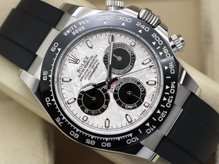 GENTS ROLEX DAYTONA 18ct WHITE GOLD OYSTERFLEX METEORITE 116519LN UNWORN 2023 UK B&P