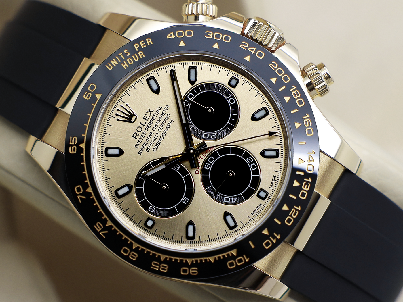 GENTS ROLEX GENTS ROLEX DAYTONA 18ct YELLOW GOLD OYSTERFLEX PIKACHU 116518LN WARRANTY 2018 UK B&P