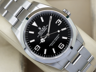 GENTS ROLEX EXPLORER I 36mm 124270 STAINLESS STEEL BLACK DIAL WARRANTY 2024 UK B&P