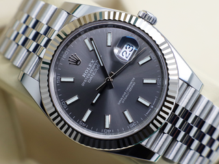 GENTS ROLEX DATEJUST 41mm 126334 STAINLESS STEEL RHODIUM DIAL WARRANTY 2021 UK B&P