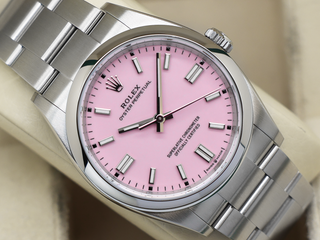 ROLEX OYSTER PERPETUAL 36mm 126000 STAINLESS STEEL CANDY PINK DIAL UNWORN 2026 UK B&P