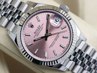 LADIES ROLEX DATEJUST MIDSIZE 31mm 278274 STAINLESS STEEL PINK DIAL WARRANTY 2021 UK B&P