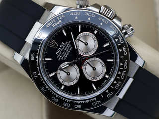 GENTS ROLEX DAYTONA BABY LE MANS 18ct WHITE GOLD OYSTERFLEX BLACK DIAL 126519LN UK UNWORN STICKERS 2025 B&P
