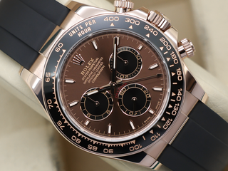 GENTS ROLEX DAYTONA 18ct ROSE GOLD OYSTERFLEX 126515LN CHOCOLATE DIAL NEW MODEL WARRANTY 2025 UK B&P