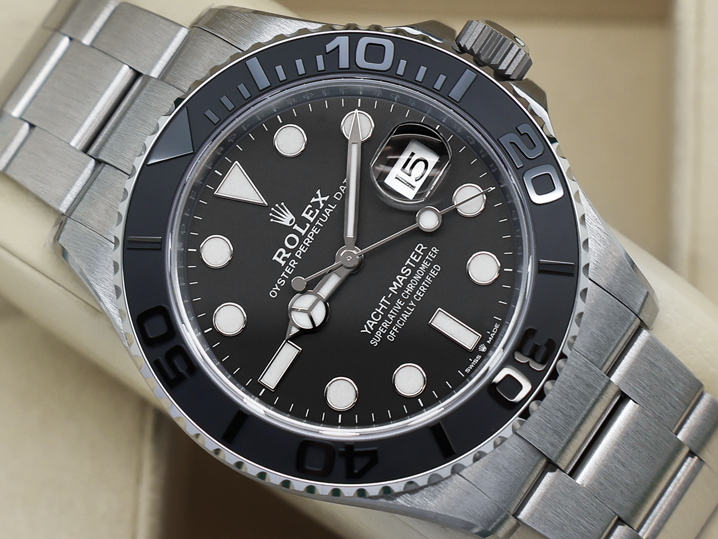 GENTS ROLEX GENTS ROLEX YACHT-MASTER 42MM 226627 TITANIUM OYSTER BRACELET MATT BLACK DIAL WARRANTY 2025 UK B&P