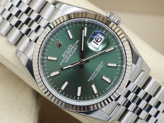 ROLEX DATEJUST 36mm 126234 STAINLESS STEEL MINT GREEN DIAL UNWORN FULL STICKERS 2026 UK B&P