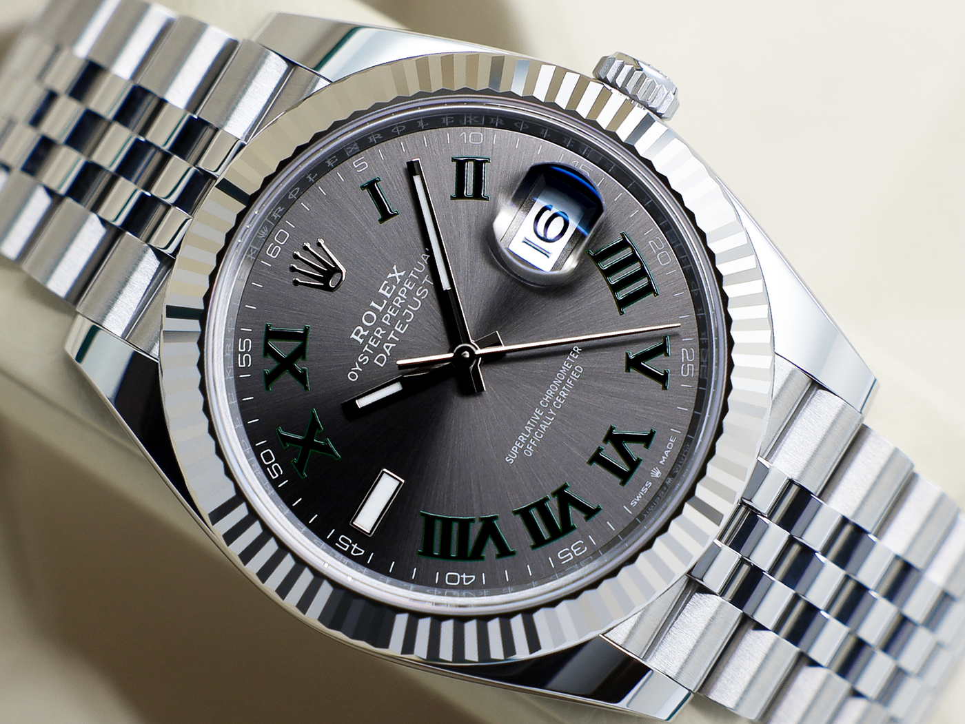 GENTS ROLEX GENTS ROLEX DATEJUST 41mm 126334 STAINLESS STEEL WIMBLEDON DIAL UNWORN 2025 UK B&P