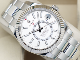 GENTS ROLEX SKY-DWELLER 42mm 336934 STAINLESS STEEL WHITE DIAL WARRANTY 2025 UK B&P