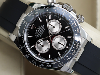 GENTS ROLEX DAYTONA BABY LE MANS 18ct WHITE GOLD OYSTERFLEX BLACK DIAL 126519LN UK UNWORN STICKERS 2025 B&P