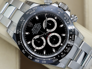 GENTS ROLEX DAYTONA 116500LN STAINLESS STEEL BLACK DIAL STICKERS WARRANTY 2020 UK B&P