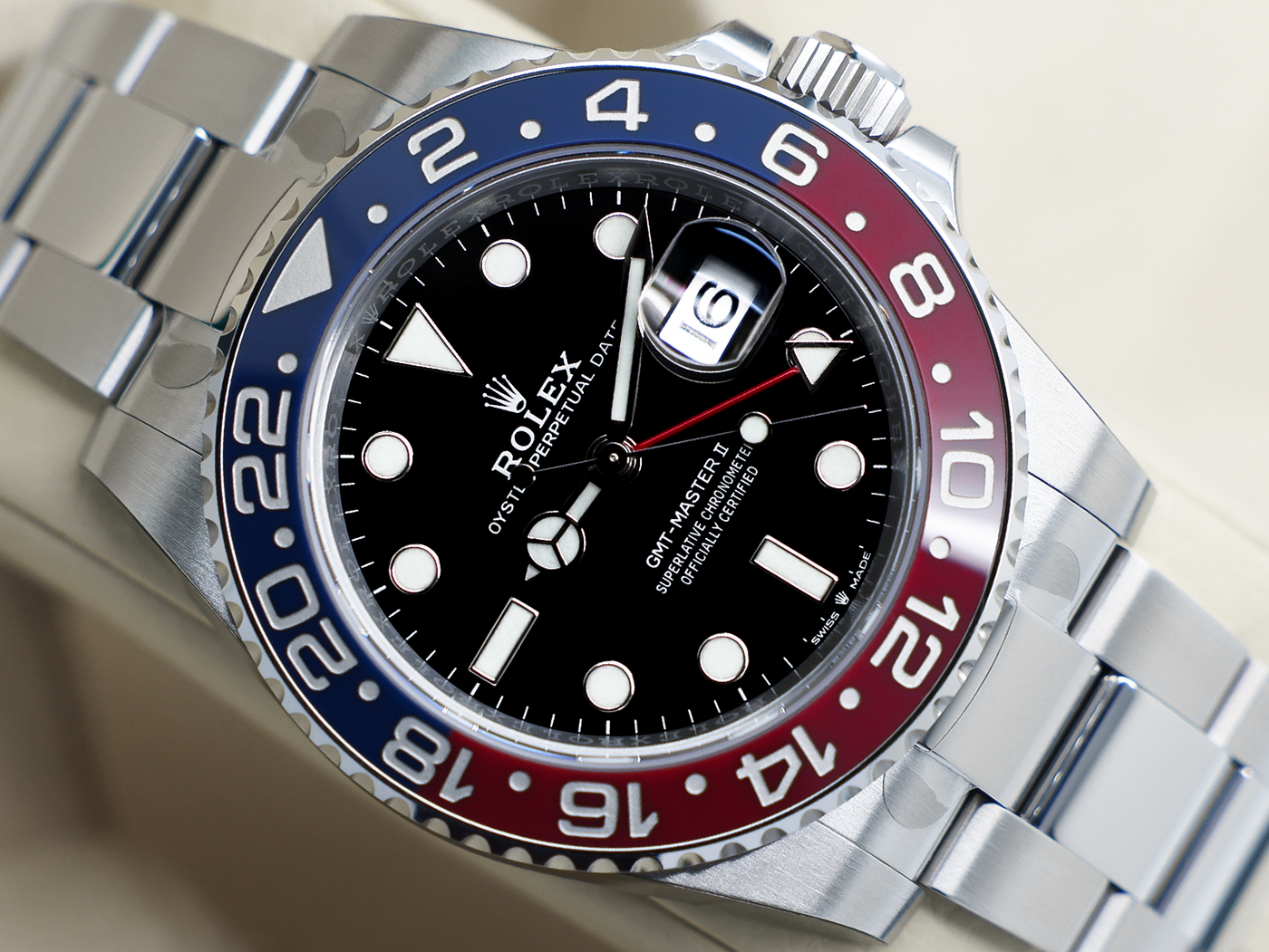 GENTS ROLEX GENTS ROLEX GMT-MASTER II PEPSI 126710BLRO STAINLESS STEEL WARRANTY STICKERS 2021 UK B&P