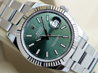 GENTS ROLEX DATEJUST 41mm 126334 STAINLESS STEEL MINT GREEN DIAL UNWORN 2025 UK B&P