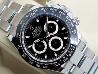 GENTS ROLEX DAYTONA 116500LN STAINLESS STEEL BLACK DIAL STICKERS WARRANTY 2018 UK B&P