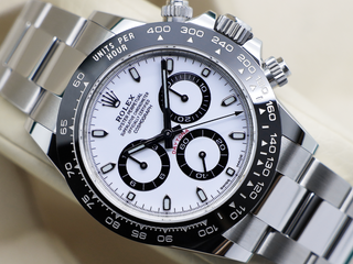 GENTS ROLEX DAYTONA PANDA 116500LN STAINLESS STEEL WHITE DIAL WARRANTY 2023 UK B&P