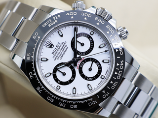 GENTS ROLEX DAYTONA PANDA 116500LN STAINLESS STEEL WHITE DIAL WARRANTY 2023 UK B&P