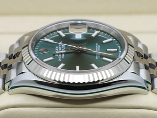 ROLEX DATEJUST 36mm 126234 STAINLESS STEEL MINT GREEN DIAL UNWORN STICKERS 2025 UK B&P