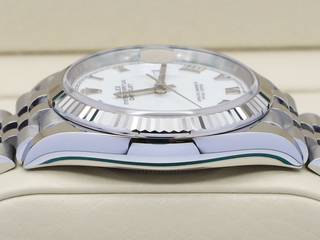 ROLEX DATEJUST 36mm 126234 STAINLESS STEEL WHITE DIAL WARRANTY 2023 UK B&P