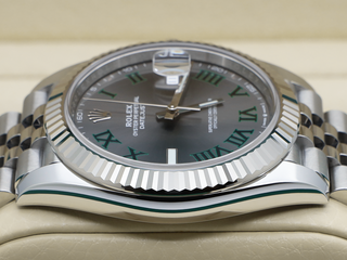 GENTS ROLEX DATEJUST 41mm 126334 STAINLESS STEEL WIMBLEDON DIAL UNWORN 2025 UK B&P