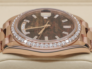 ROLEX DAY-DATE 40mm 18ct ROSE GOLD 228345RBR EISENKIESEL DIAMOND BAGUETTE DIAL WARRANTY 2022 UK B&P