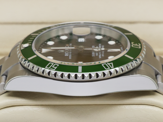 GENTS ROLEX SUBMARINER DATE 40mm KERMIT 16610LV STAINLESS STEEL WARRANTY 2010 UK B&P