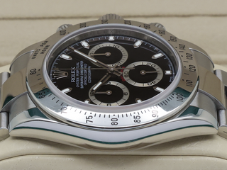 GENTS ROLEX DAYTONA 116520 STAINLESS STEEL BLACK DIAL UNPOLISHED WARRANTY 2008 UK B&P