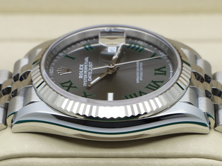 GENTS ROLEX DATEJUST 36mm 126234 STAINLESS STEEL WIMBLEDON DIAL WARRANTY 2025 UK B&P