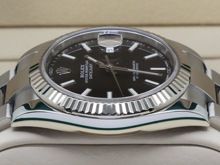 GENTS ROLEX DATEJUST 41mm 126334 STAINLESS STEEL BLACK DIAL WARRANTY 2017 UK B&P